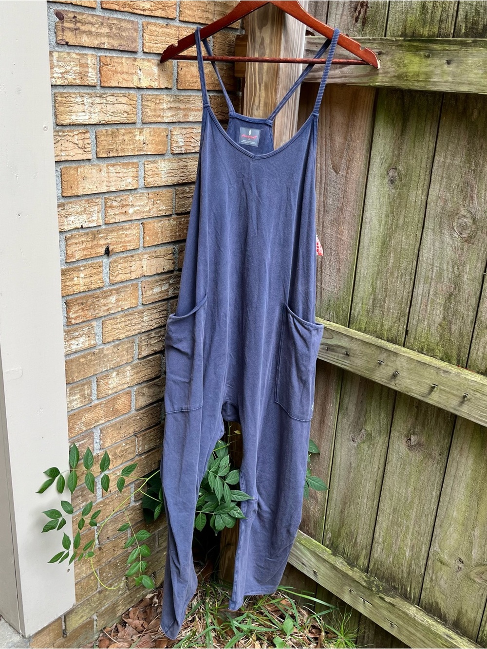 FP Movement by Free People Washed Blue HotShot Jumpsuit Romper